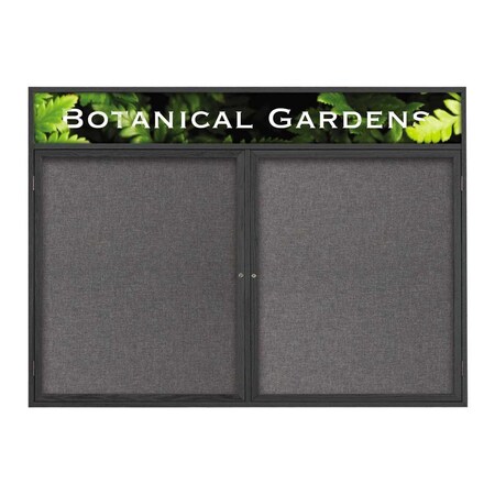 United Visual Products Single Door Indoor Enclosed Easy Tack Bo UV300EZ811-GREEN-GOLD